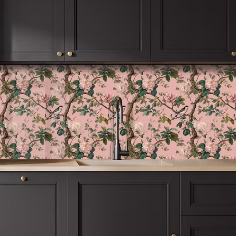 Keuken achterwand - Pioenrozen - Botanisch - Vogel — 6