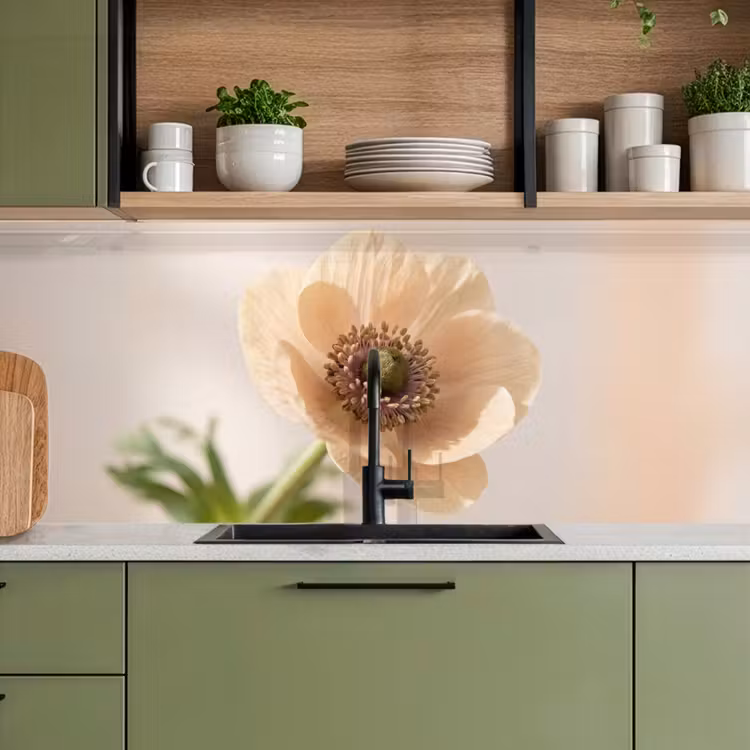 Keuken achterwand - Bloem - Minimalistisch - Groen — 7