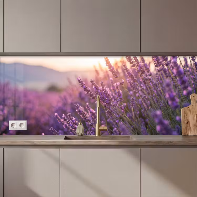 Keuken achterwand - Lavendel - Paars - Zonlicht — 1