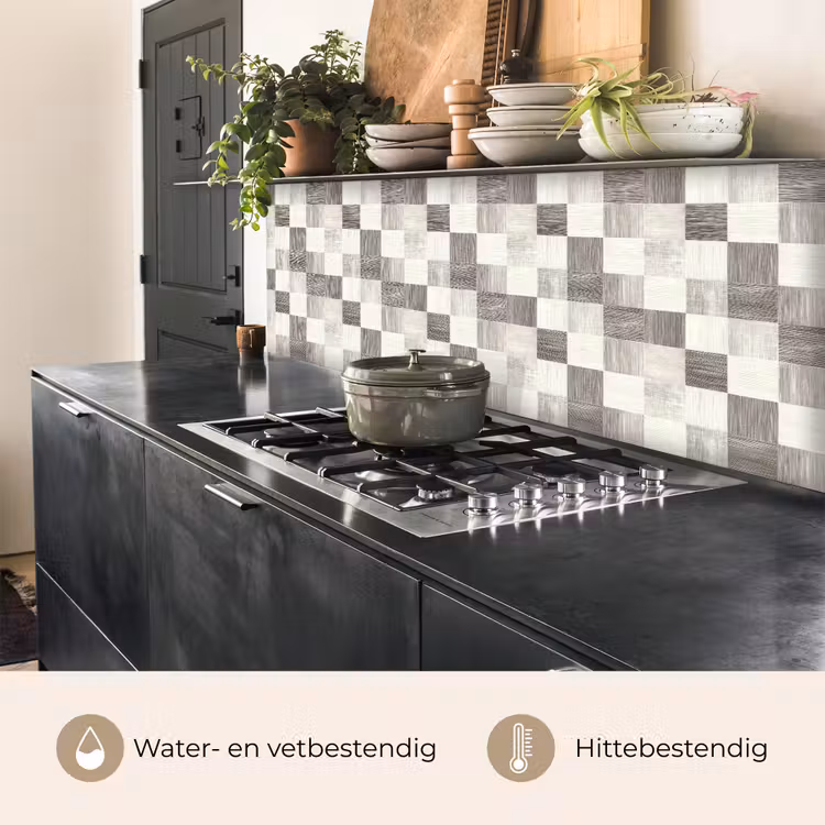 Keuken achterwand - Patroon - Dambord - Houtnerf — 5