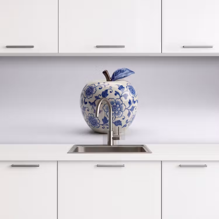 Keuken achterwand - Appel - Blauw - Klassiek — 4