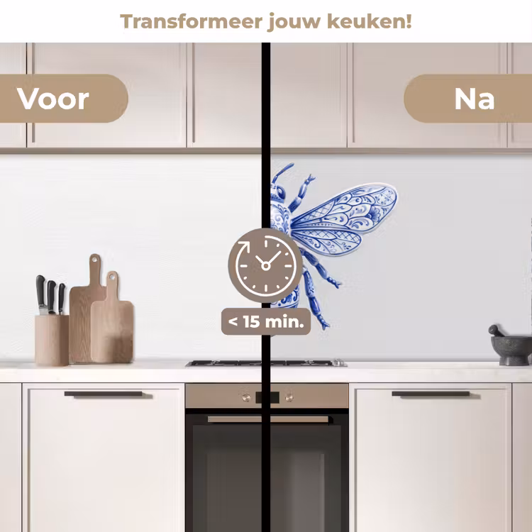 Keuken achterwand - Bij - Modern - Delfts - Blauw — 3