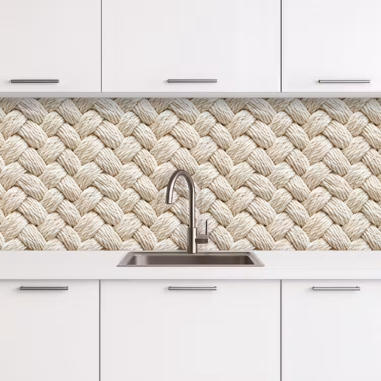 Keuken achterwand - Touw - Gebreid - Beige — 4