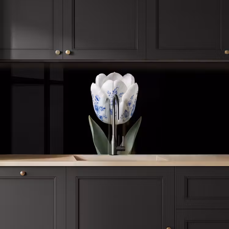 Keuken achterwand - Tulp - Patroon - Blauw — 6