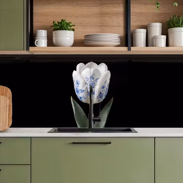 Keuken achterwand - Tulp - Patroon - Blauw — 7