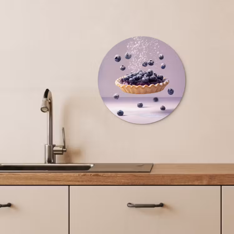 Muurcirkel - Eten - Taart - Bessen - Blauw — 4