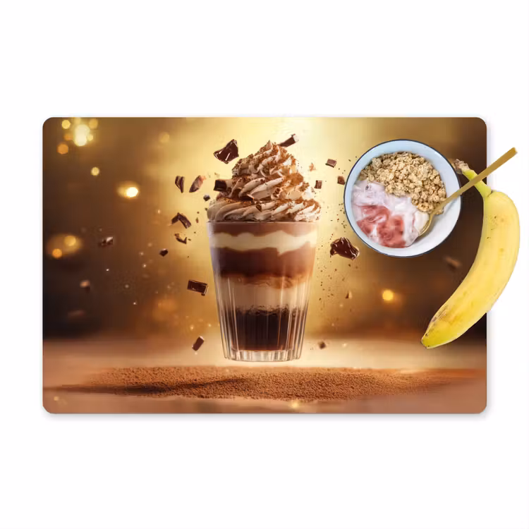 Placemat vinyl - Dessert - Chocolade - Zoet - Eten — 1
