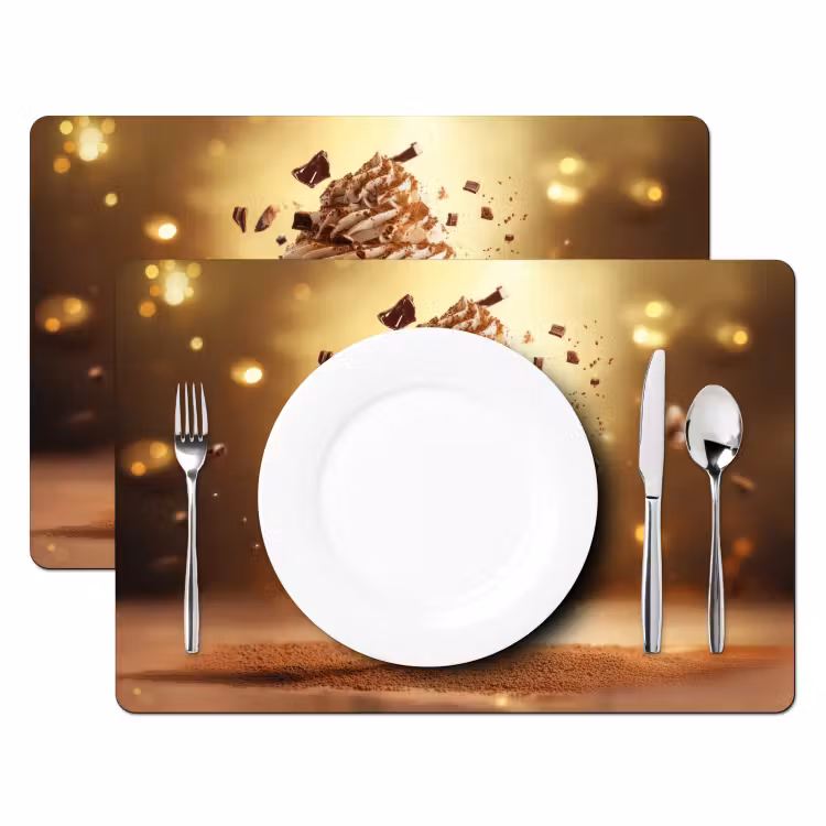Placemat vinyl - Dessert - Chocolade - Zoet - Eten — 2
