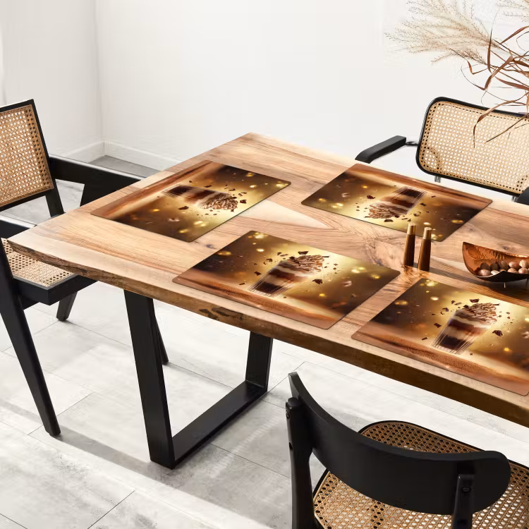 Placemat vinyl - Dessert - Chocolade - Zoet - Eten — 4