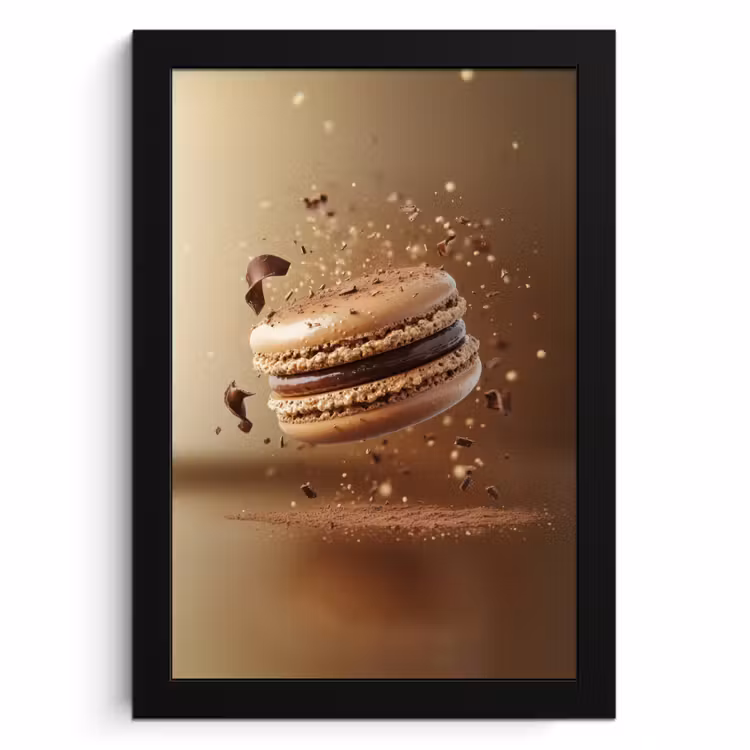 Poster met lijst - Chocolade - Macarons - Eten - Snoep — 1