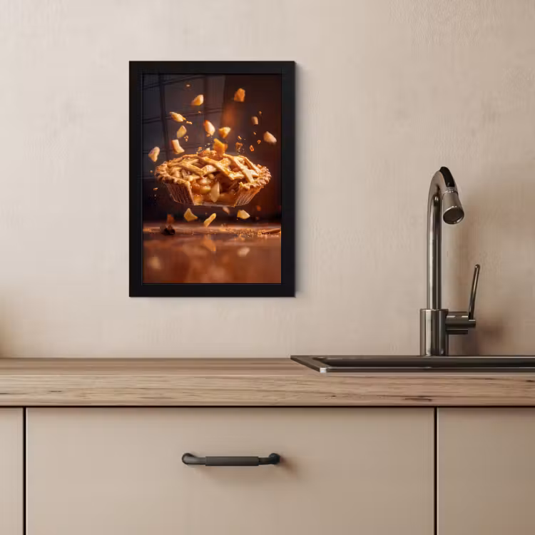 Poster met lijst - Appel - Taart - Warm - Eten — 4