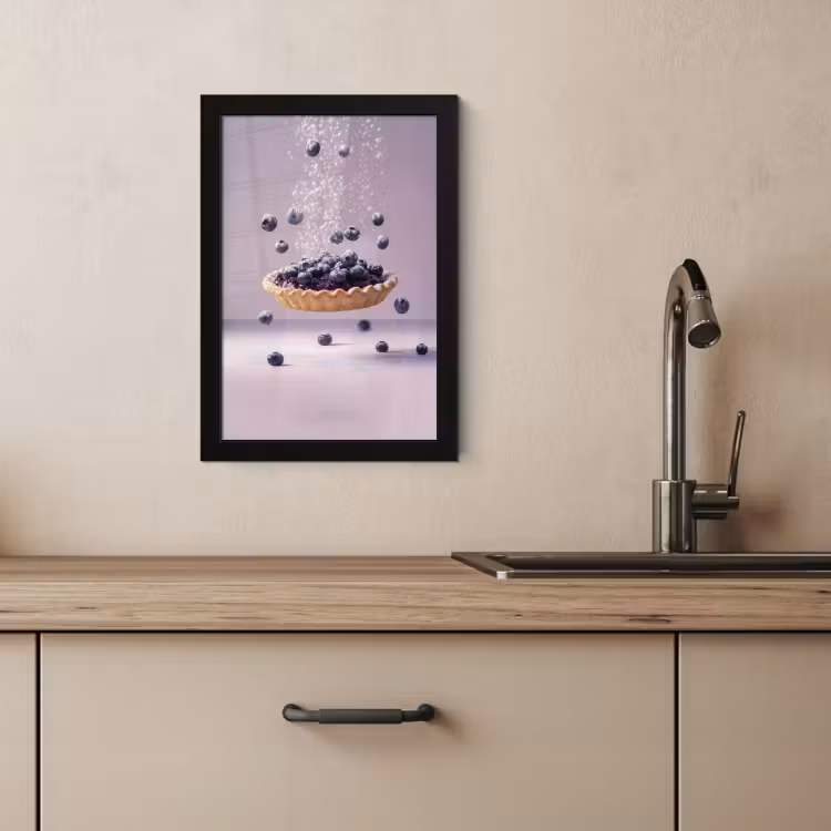 Poster met lijst - Eten - Taart - Bessen - Blauw — 4
