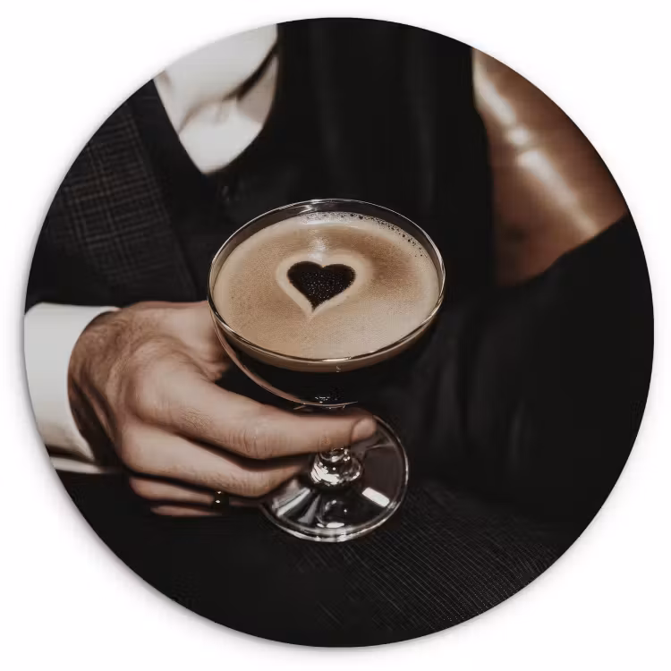 Muurcirkel - Hartje - Cocktail - Espresso Martini - Hand — 2