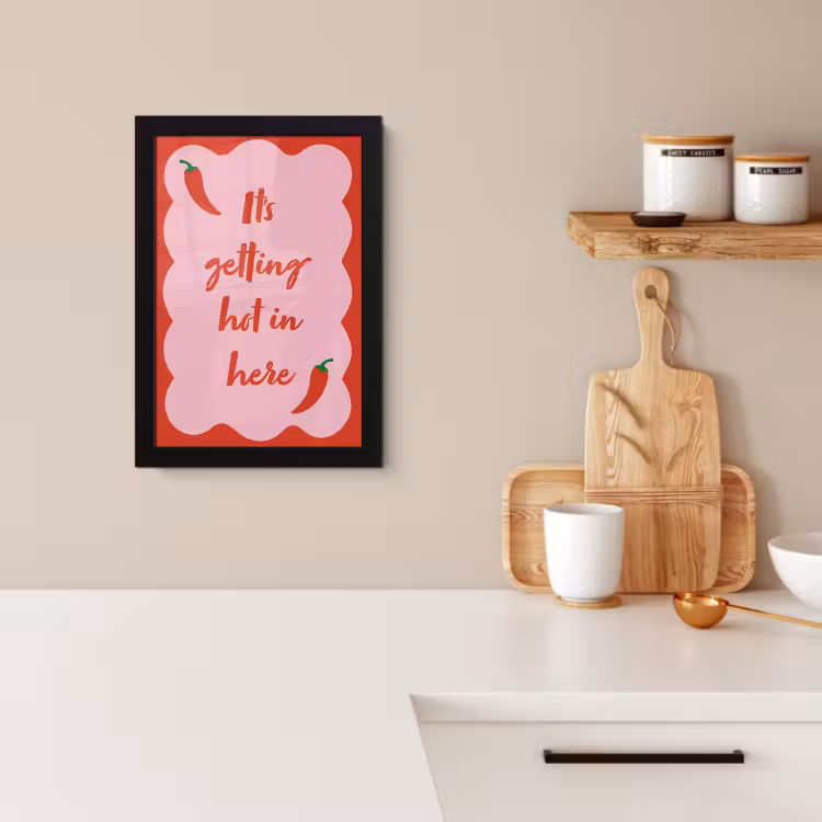 Poster met lijst - Chilipeper - Red - Hot - Quotes — 2