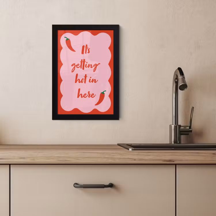 Poster met lijst - Chilipeper - Red - Hot - Quotes — 3