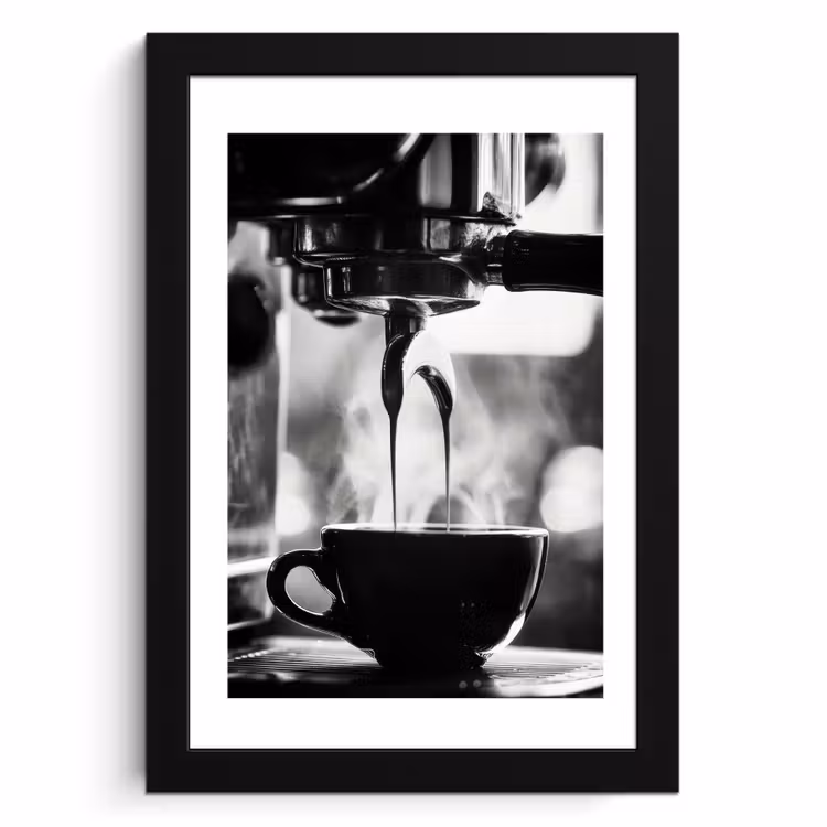 Poster met lijst - Coffee - Espresso - Koffiemachine - Kop — 1