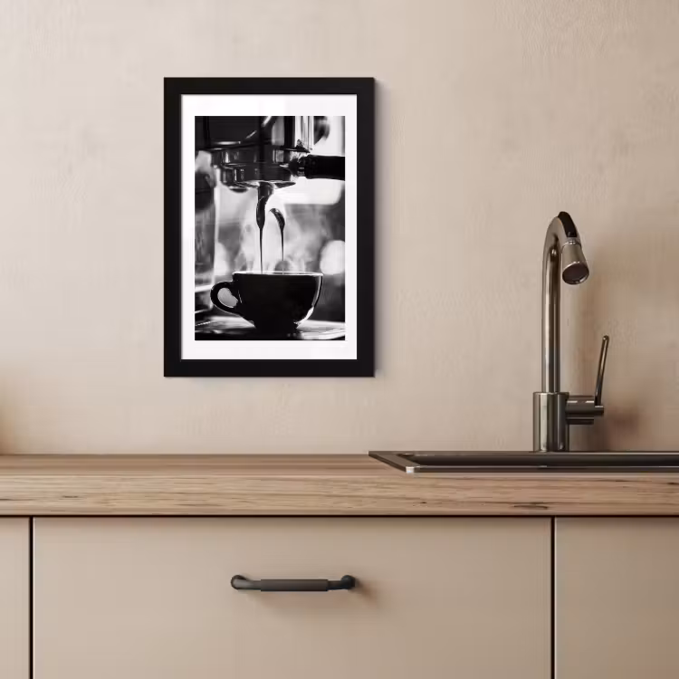 Poster met lijst - Coffee - Espresso - Koffiemachine - Kop — 3