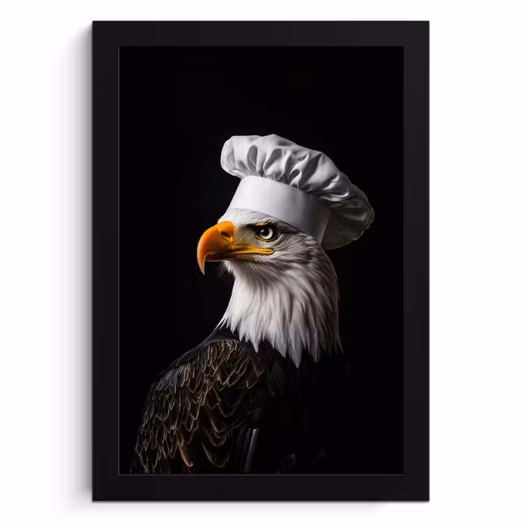 Poster met lijst - Arend -Amerika - Koksmuts - Vogel - Stoer — 1