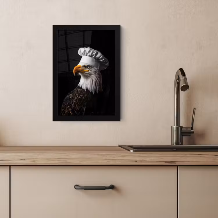 Poster met lijst - Arend -Amerika - Koksmuts - Vogel - Stoer — 3