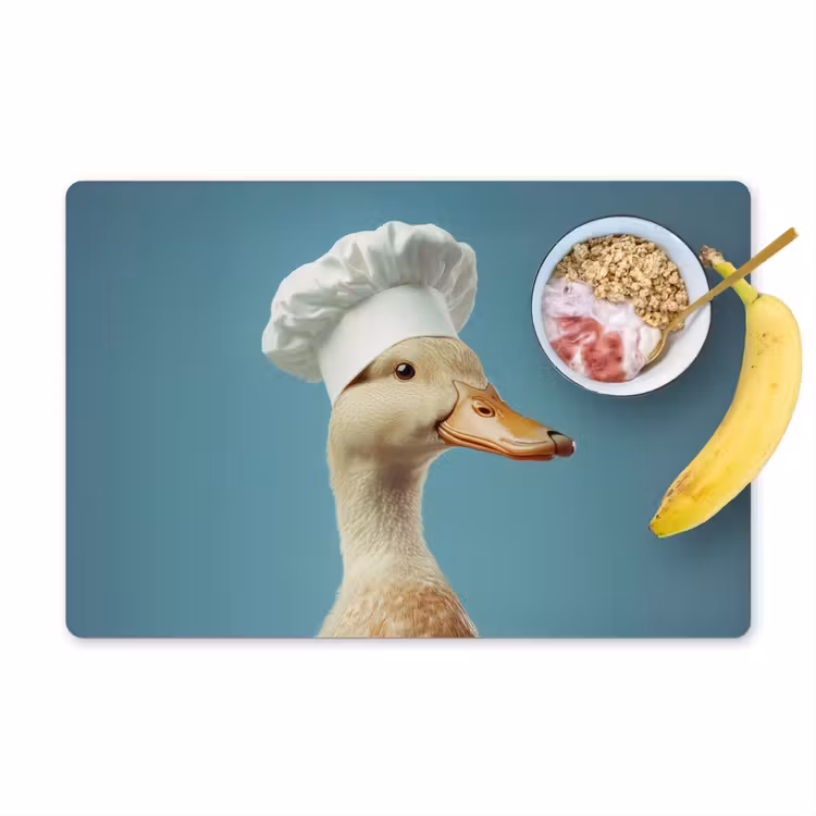 Placemat vinyl - Eend - Koksmuts - Cute - Vogel — 1