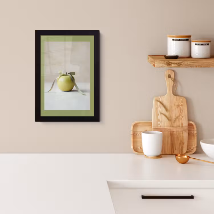 Poster met lijst - Groen - Appel - Strikje — 4