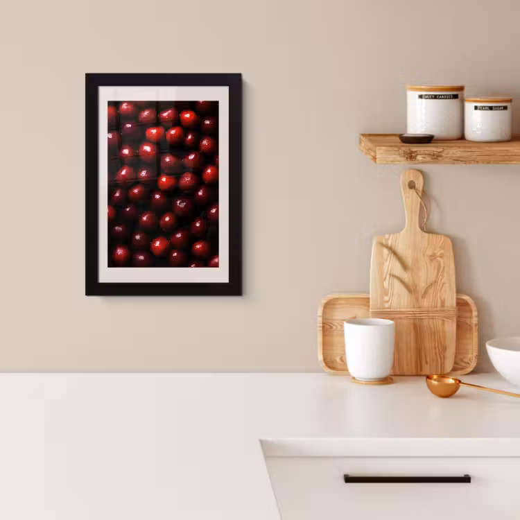 Poster met lijst - Kersen - Rood — 2