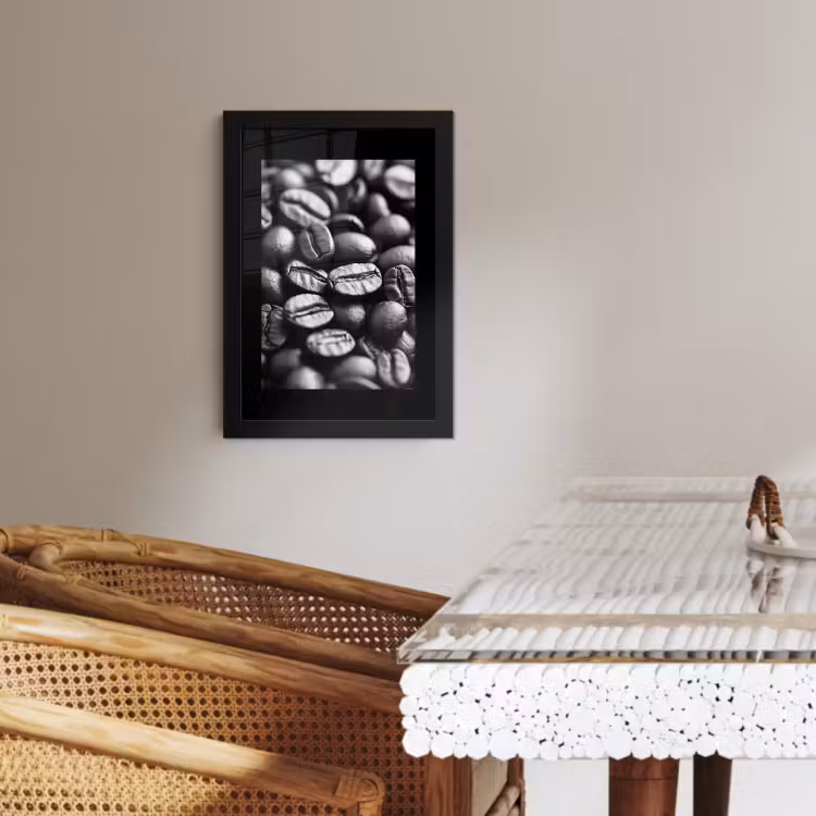 Poster met lijst - Koffiebonen - Zwart - Vintage — 4