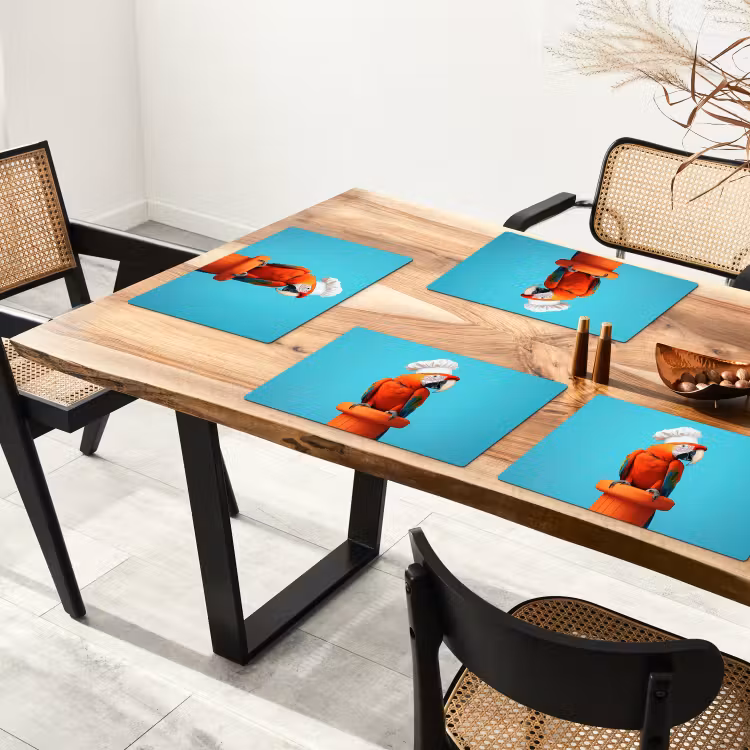 Placemat vinyl - Ara - Koksmuts - Sokkel - Grappig — 4