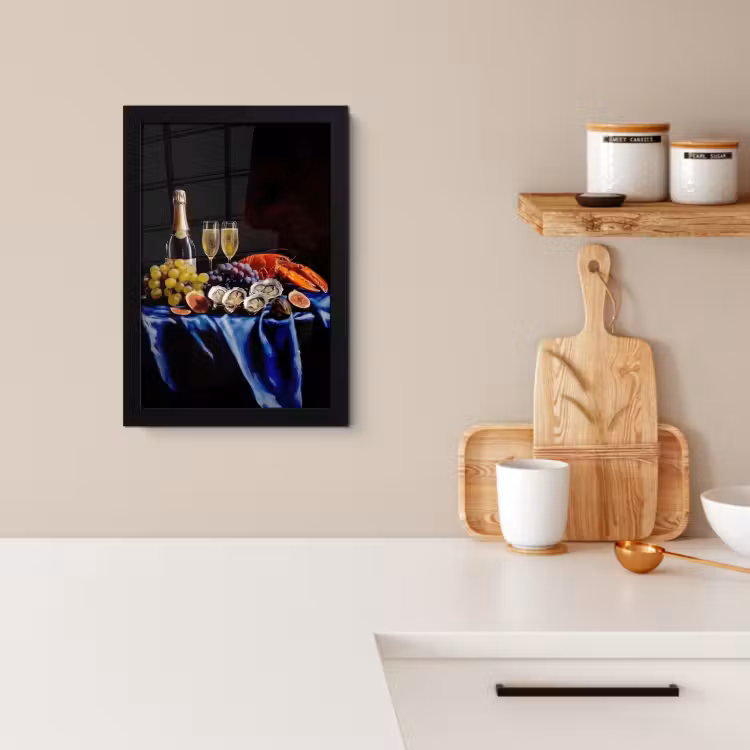 Poster met lijst - Champagne - Luxe - Oesters — 2