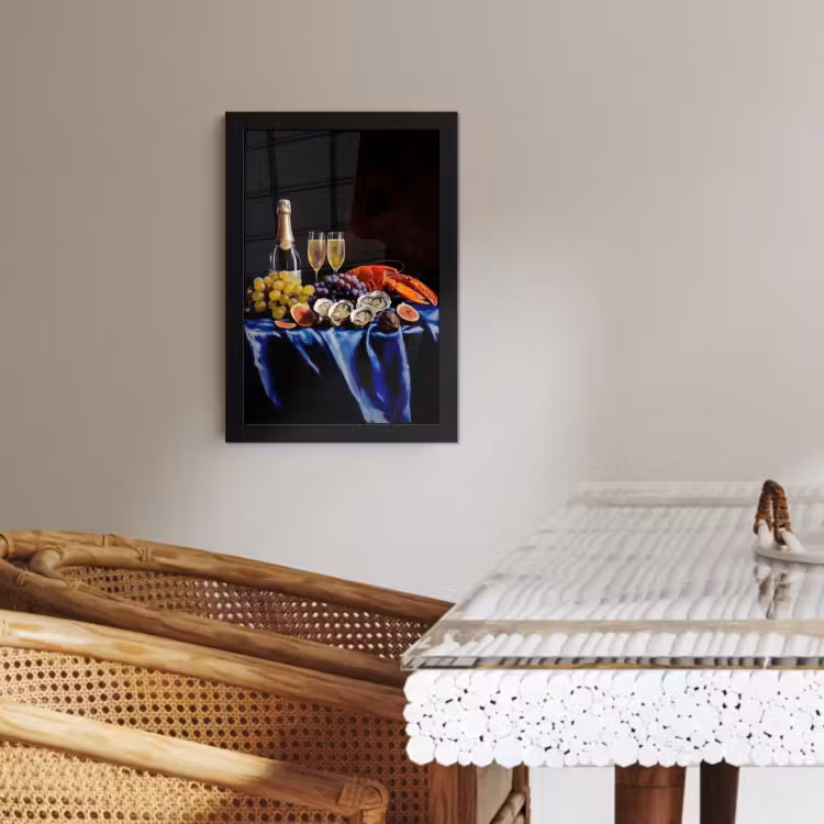 Poster met lijst - Champagne - Luxe - Oesters — 3