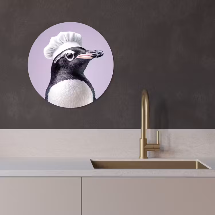 Muurcirkel - Pinguïn - Koksmuts - Lief - Paars — 3
