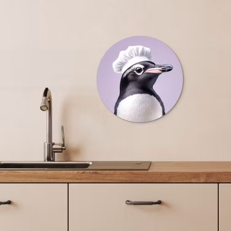 Muurcirkel - Pinguïn - Koksmuts - Lief - Paars — 4