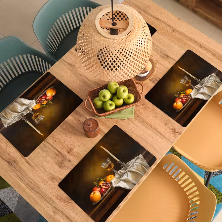 Placemat vinyl - Fruit -  Stilleven - Wijn - Kaars — 3