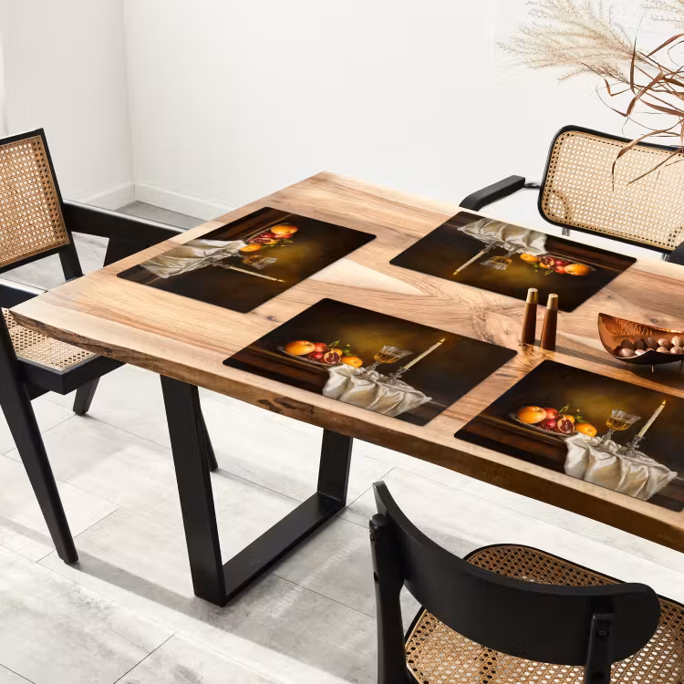 Placemat vinyl - Fruit -  Stilleven - Wijn - Kaars — 4