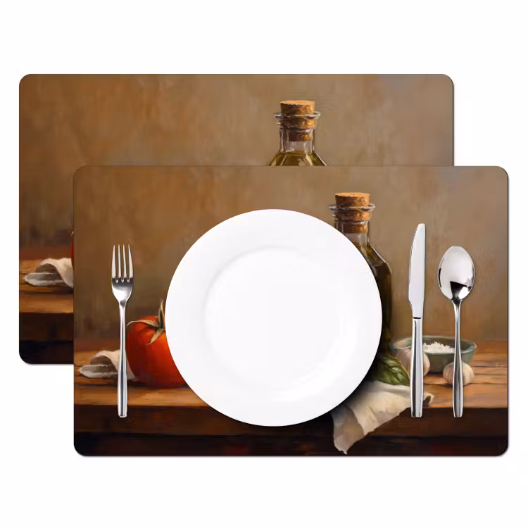 Placemat vinyl - Tomaten - Olijfolie - Stilleven — 2
