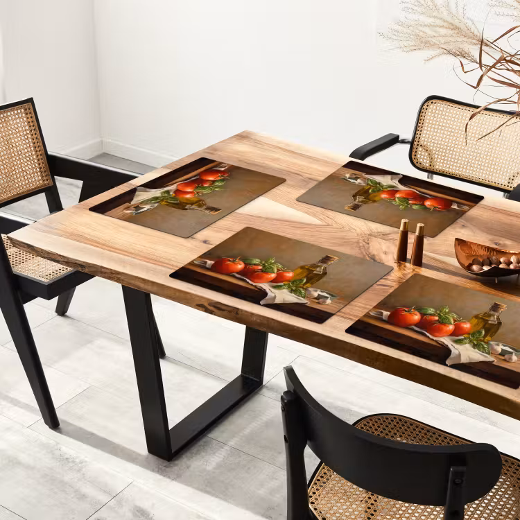 Placemat vinyl - Tomaten - Olijfolie - Stilleven — 4