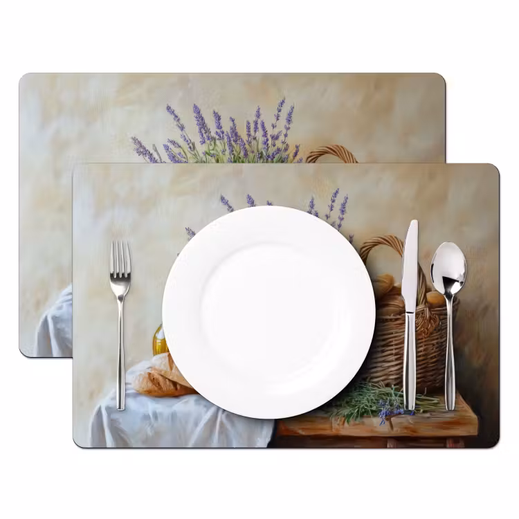Placemat vinyl - Lavendel - Brood - Stilleven — 2