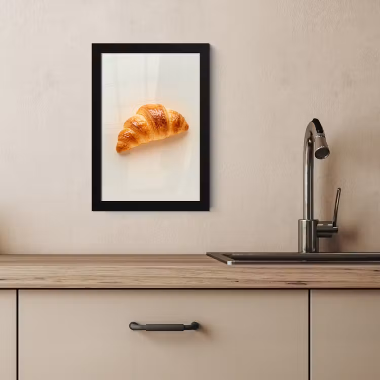 Poster met lijst - Croissant - Brood - Beige — 2