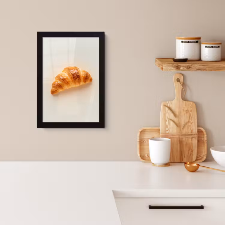 Poster met lijst - Croissant - Brood - Beige — 4