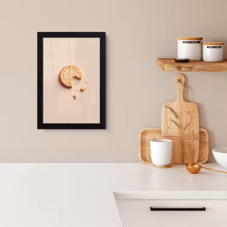 Poster met lijst - Koekje - Kruimels - beige — 3