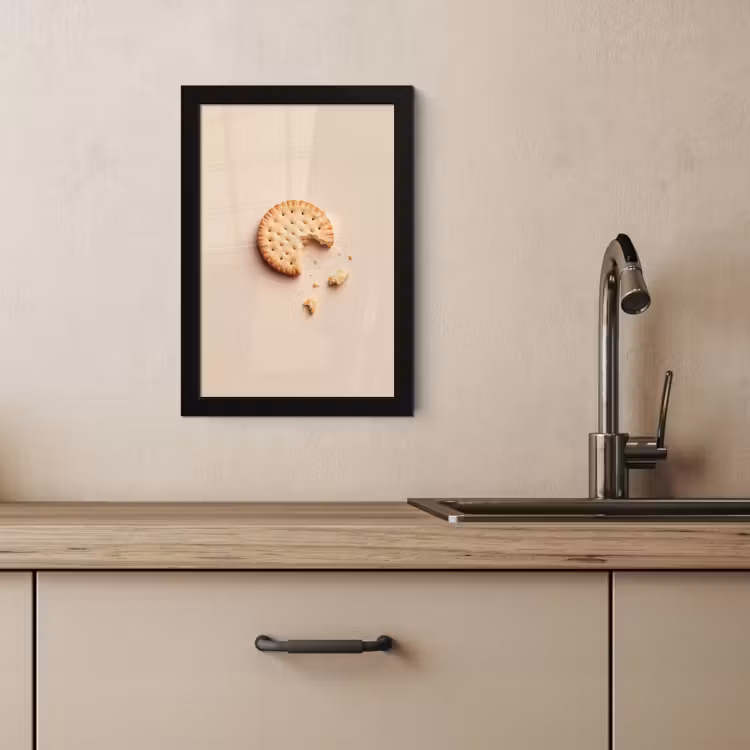 Poster met lijst - Koekje - Kruimels - beige — 4