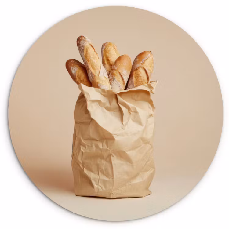 Muurcirkel - Baguette - Brood - Stokbrood - Beige — 3