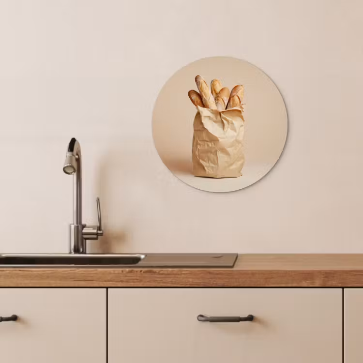 Muurcirkel - Baguette - Brood - Stokbrood - Beige — 4