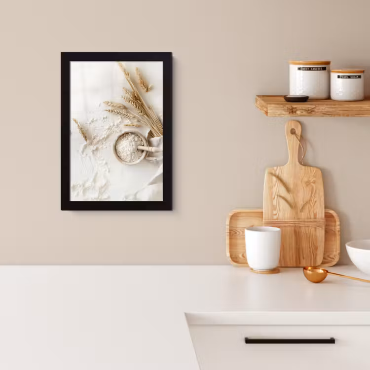 Poster met lijst - Bloem - Hout - Tarwe — 2