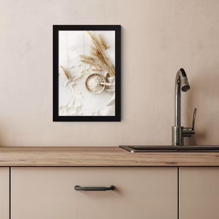 Poster met lijst - Bloem - Hout - Tarwe — 3