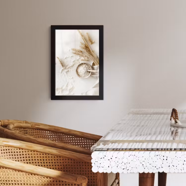 Poster met lijst - Bloem - Hout - Tarwe — 4