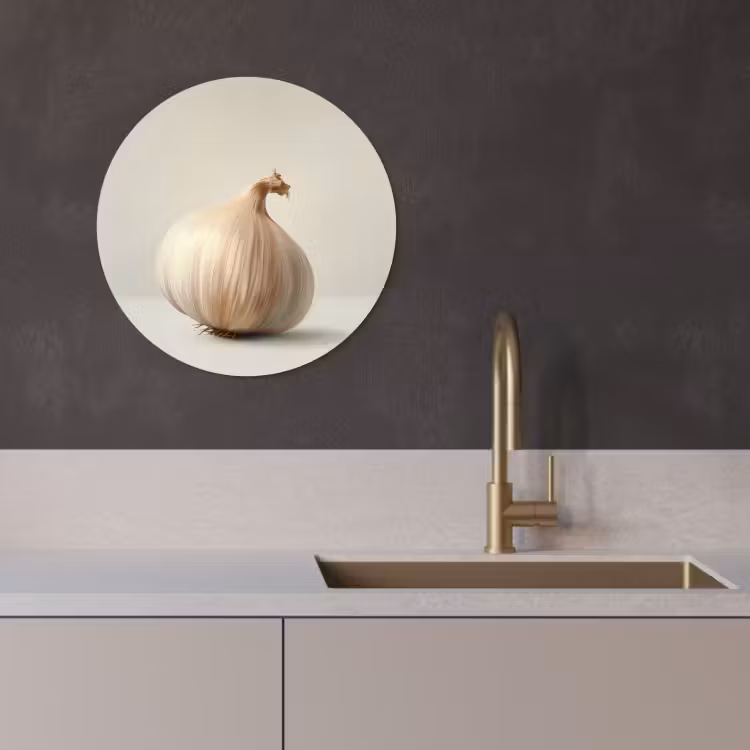 Muurcirkel - Knoflook - Natuurlijk - Beige — 1