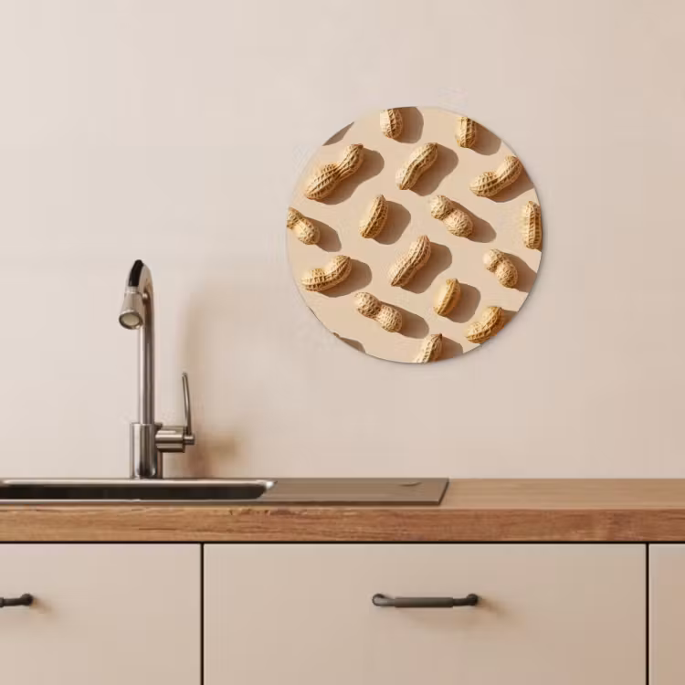 Muurcirkel - Pinda's - Patroon - Beige — 3