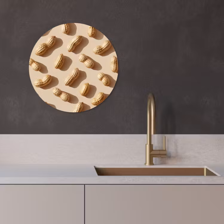 Muurcirkel - Pinda's - Patroon - Beige — 4