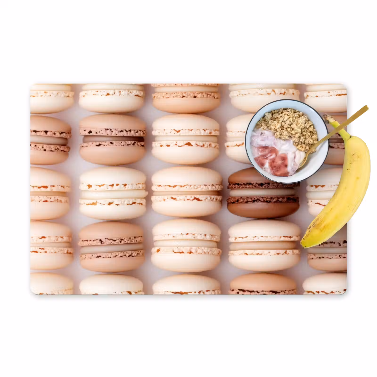 Placemat vinyl - Macarons - Beige - Bruin — 1